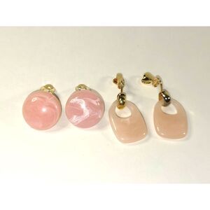 Pink Acrylic Set of Two Clip Ons